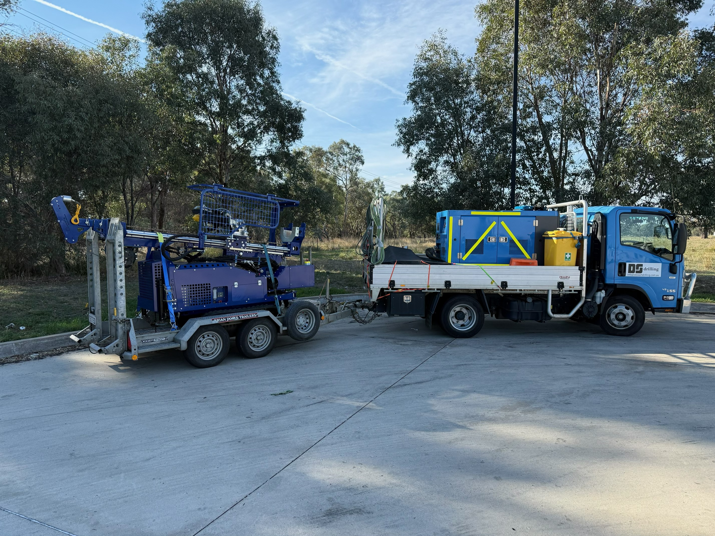 Earthing drilling in progress