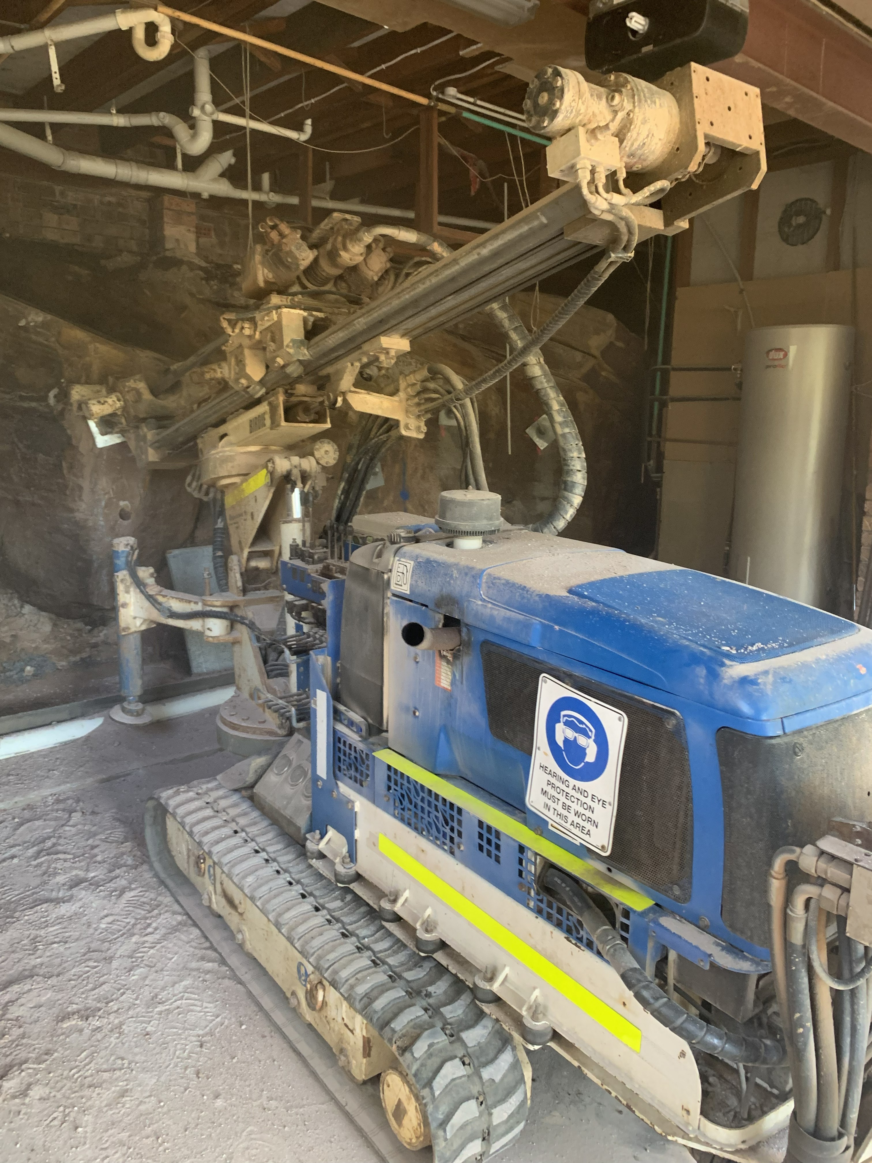 Earthing drilling in progress